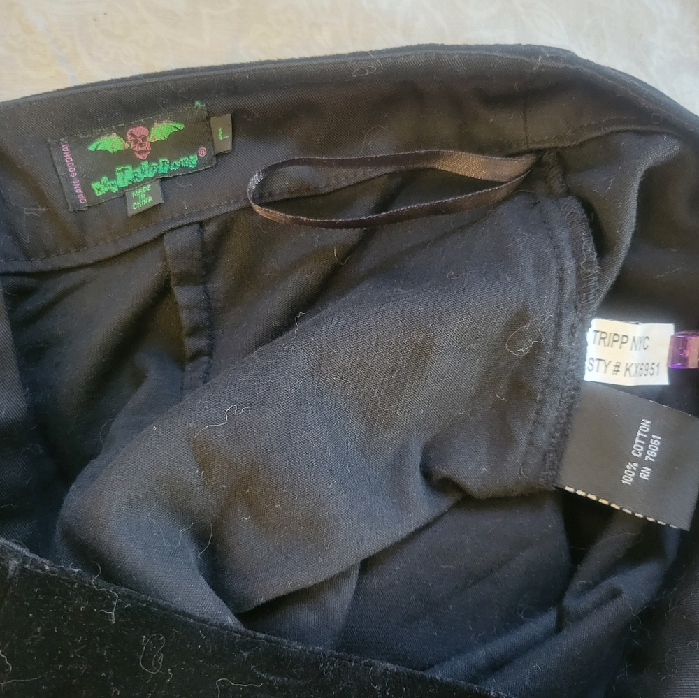 Vintage y2k Tripp velvet maxi skirt victorian romantic goth - Picture 7 of 9